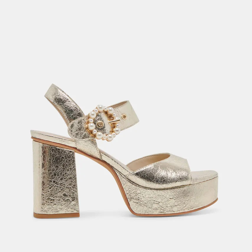 BOBBY PEARL HEELS VINTAGE GOLD PEARLS^Dolce Vita Clearance