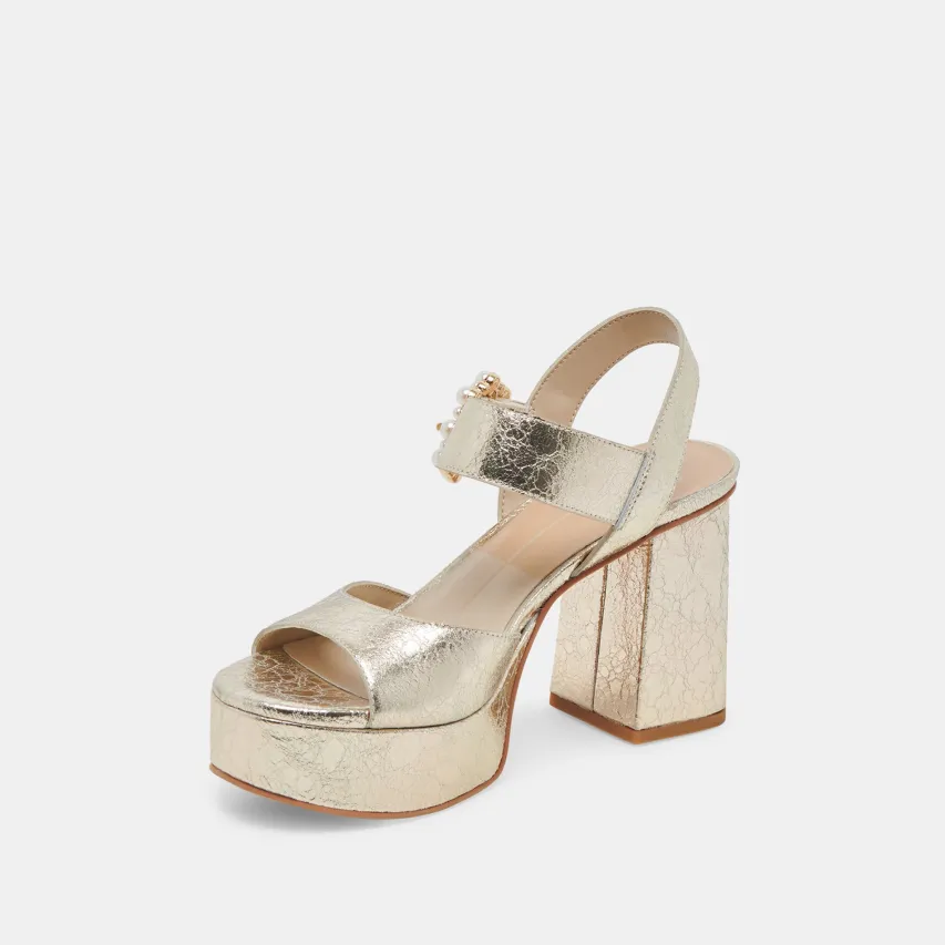 BOBBY PEARL HEELS VINTAGE GOLD PEARLS^Dolce Vita Clearance