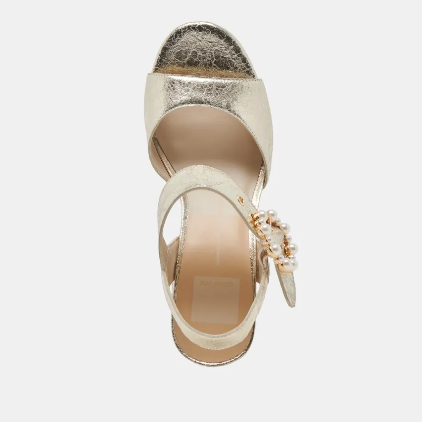BOBBY PEARL HEELS VINTAGE GOLD PEARLS^Dolce Vita Clearance