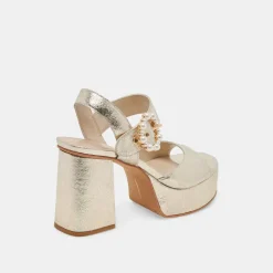BOBBY PEARL HEELS VINTAGE GOLD PEARLS^Dolce Vita Clearance