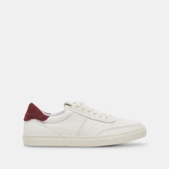 BODEN SNEAKERS WHITE MAROON LEATHER^Dolce Vita New