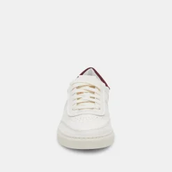 BODEN SNEAKERS WHITE MAROON LEATHER^Dolce Vita New