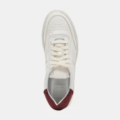 BODEN SNEAKERS WHITE MAROON LEATHER^Dolce Vita New