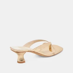 BREVEL HEELS GOLD DISTRESSED LEATHER^Dolce Vita Hot