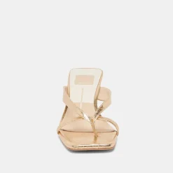 BREVEL HEELS GOLD DISTRESSED LEATHER^Dolce Vita Hot