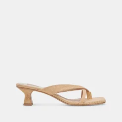 BREVEL HEELS NATURAL RAFFIA^Dolce Vita Hot