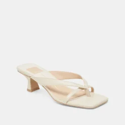 BREVEL HEELS OFF WHITE LEATHER^Dolce Vita Outlet
