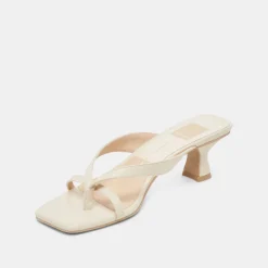 BREVEL HEELS OFF WHITE LEATHER^Dolce Vita Outlet