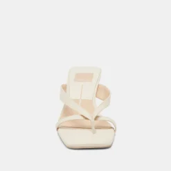 BREVEL HEELS OFF WHITE LEATHER^Dolce Vita Outlet