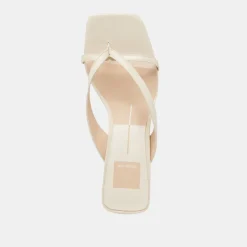 BREVEL HEELS OFF WHITE LEATHER^Dolce Vita Outlet