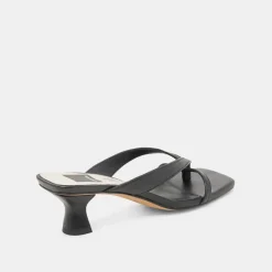 BREVEL HEELS ONYX LEATHER^Dolce Vita Online