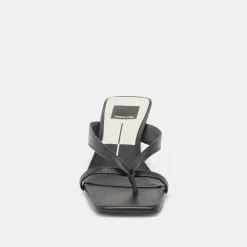 BREVEL HEELS ONYX LEATHER^Dolce Vita Online