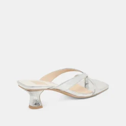BREVEL HEELS SILVER DISTRESSED LEATHER^Dolce Vita Sale