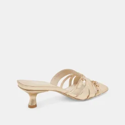 BRYANT HEELS GOLD DISTRESSED LEATHER^Dolce Vita Outlet