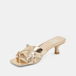 BRYANT HEELS GOLD DISTRESSED LEATHER^Dolce Vita Outlet