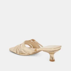 BRYANT HEELS GOLD DISTRESSED LEATHER^Dolce Vita Outlet