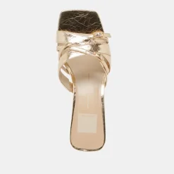 BRYANT HEELS GOLD DISTRESSED LEATHER^Dolce Vita Outlet