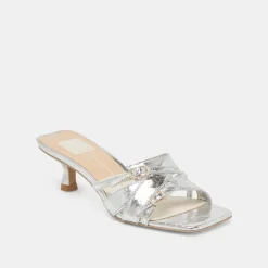 BRYANT HEELS SILVER DISTRESSED LEATHER^Dolce Vita Sale