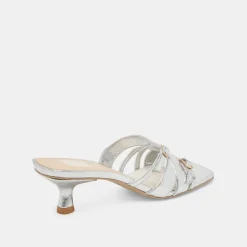 BRYANT HEELS SILVER DISTRESSED LEATHER^Dolce Vita Sale