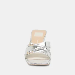 BRYANT HEELS SILVER DISTRESSED LEATHER^Dolce Vita Sale