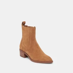 BRYLEE H2O WIDE BOOTIES BROWN SUEDE^Dolce Vita Discount