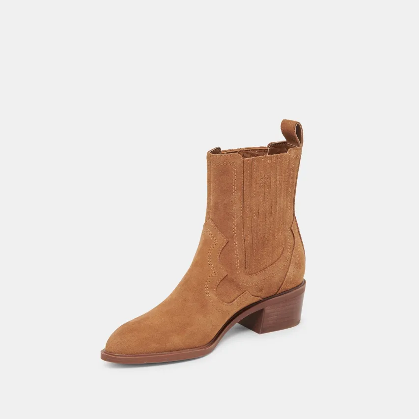 BRYLEE H2O WIDE BOOTIES BROWN SUEDE^Dolce Vita Discount
