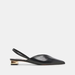 BYANCA FLATS BLACK LEATHER^Dolce Vita Best