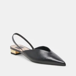 BYANCA FLATS BLACK LEATHER^Dolce Vita Best