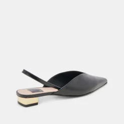 BYANCA FLATS BLACK LEATHER^Dolce Vita Best