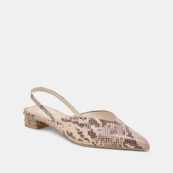 BYANCA FLATS SAND EMBOSSED LEATHER^Dolce Vita Outlet
