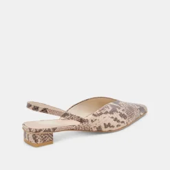 BYANCA FLATS SAND EMBOSSED LEATHER^Dolce Vita Outlet