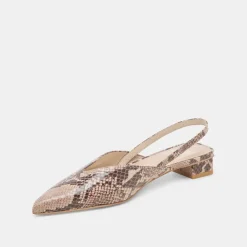 BYANCA FLATS SAND EMBOSSED LEATHER^Dolce Vita Outlet