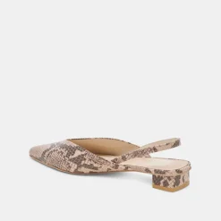 BYANCA FLATS SAND EMBOSSED LEATHER^Dolce Vita Outlet