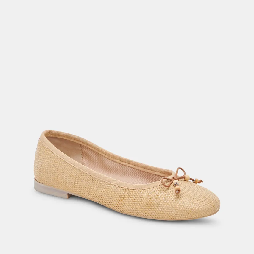 CACY BALLET FLATS NATURAL RAFFIA^Dolce Vita Discount