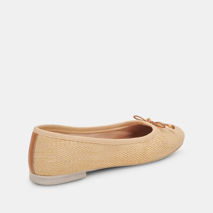 CACY BALLET FLATS NATURAL RAFFIA^Dolce Vita Discount