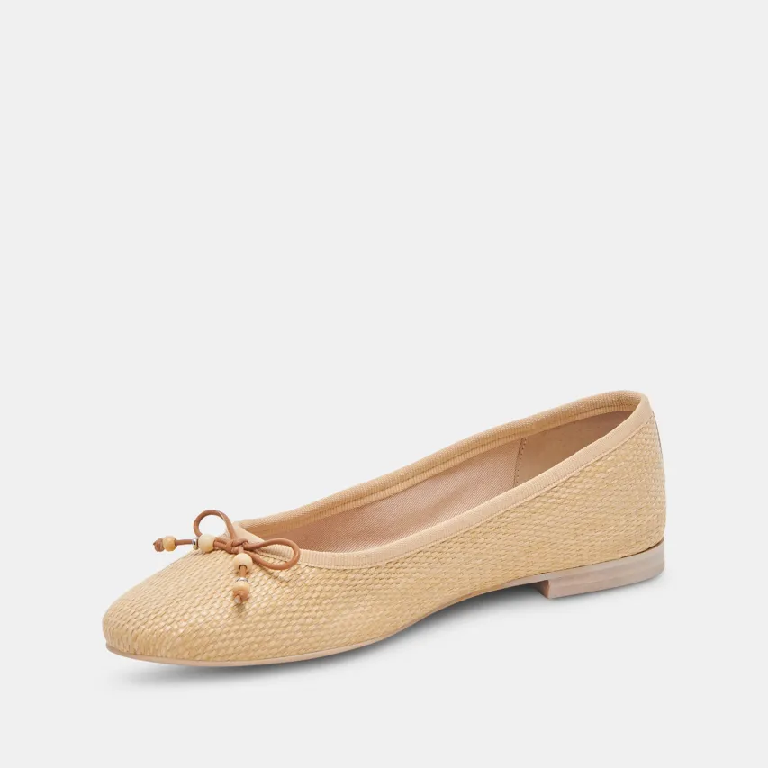 CACY BALLET FLATS NATURAL RAFFIA^Dolce Vita Discount