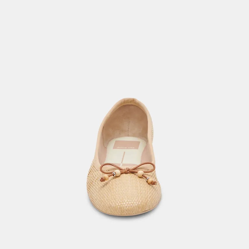 CACY BALLET FLATS NATURAL RAFFIA^Dolce Vita Discount