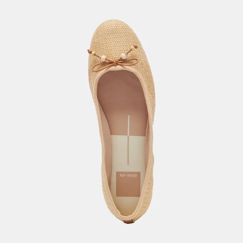 CACY BALLET FLATS NATURAL RAFFIA^Dolce Vita Discount