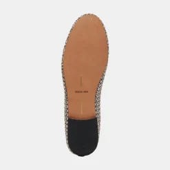 CACY BALLET FLATS WHITE BLACK RAFFIA^Dolce Vita Online