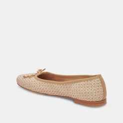 CACY BALLET FLATS WHITE NATURAL RAFFIA^Dolce Vita Sale