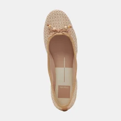 CACY BALLET FLATS WHITE NATURAL RAFFIA^Dolce Vita Sale
