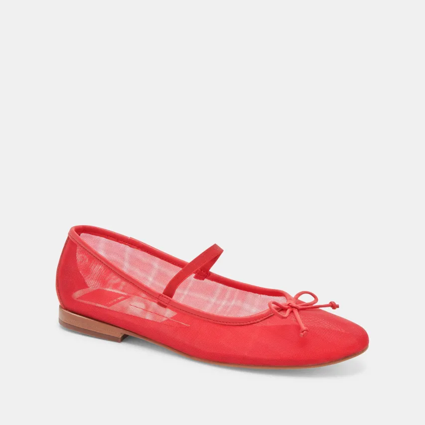 CADEL BALLET FLATS RED MESH^Dolce Vita Sale