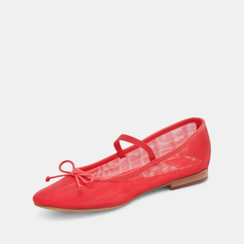 CADEL BALLET FLATS RED MESH^Dolce Vita Sale