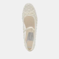 CADEL PEARL BALLET FLATS IVORY MESH^Dolce Vita Best