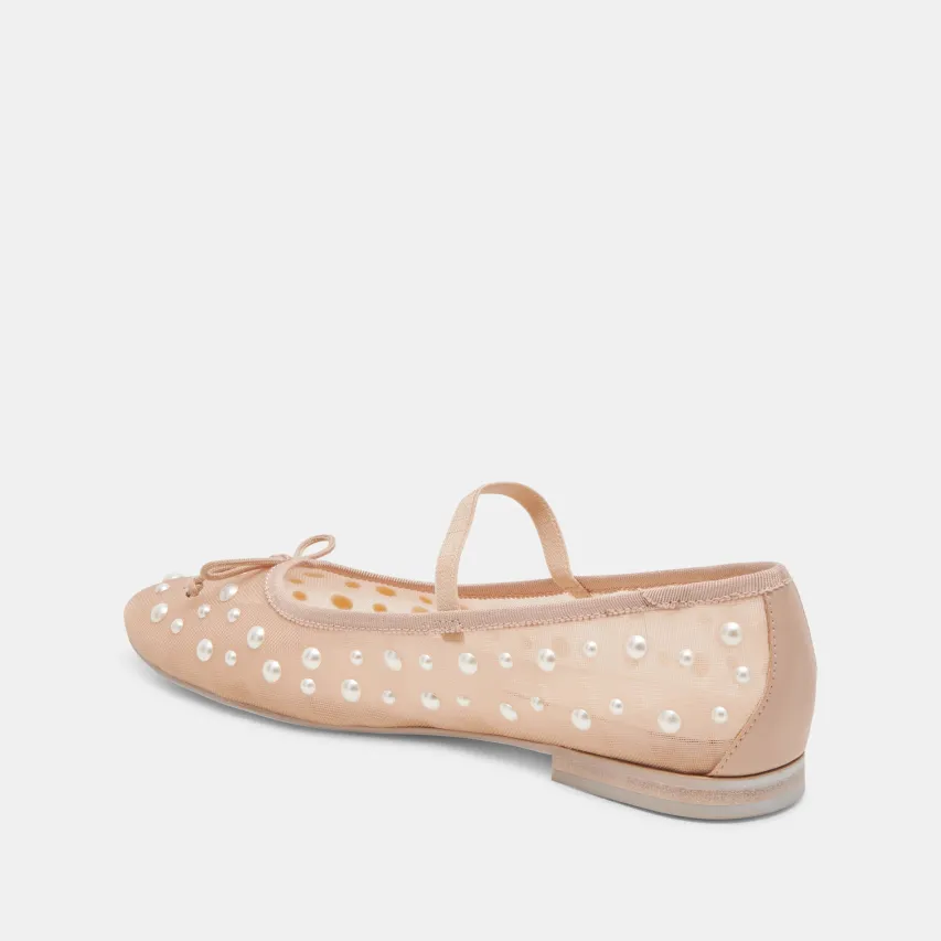 CADEL PEARL BALLET FLATS BLUSH MESH^Dolce Vita Hot