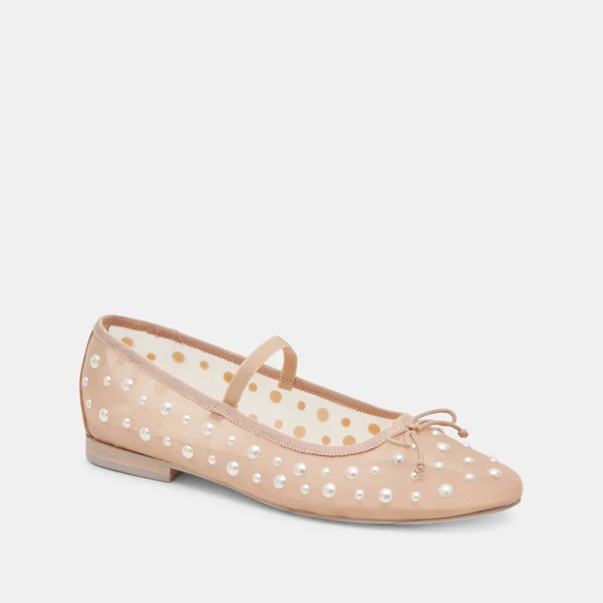 CADEL PEARL BALLET FLATS BLUSH MESH^Dolce Vita Hot
