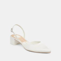 CAREL HEELS TRUE WHITE SATIN^Dolce Vita Discount