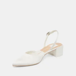 CAREL HEELS TRUE WHITE SATIN^Dolce Vita Discount