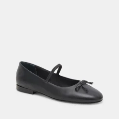 CARIN BALLET FLATS BLACK LEATHER^Dolce Vita Hot