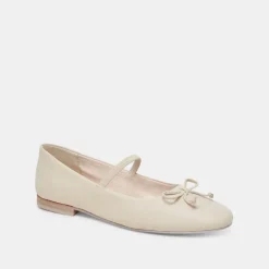 CARIN BALLET FLATS IVORY LEATHER^Dolce Vita New